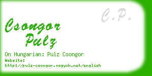 csongor pulz business card